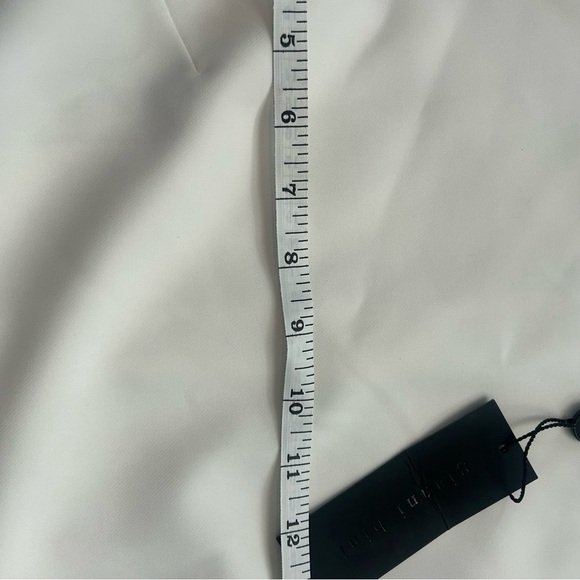 Gianni Bini Cream Sheath Midi Dress Long Sleeve Mock Neck - Picture 4 of 9